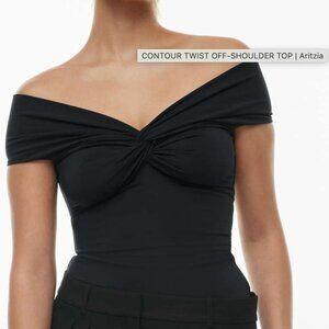Aritzia Contour Twist Off-Shoulder Top